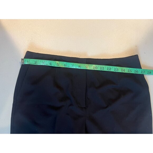 Talbots Wide Leg Dress Pants High Rise Stretch Slash Pocket Cotton Black Size 12 - Picture 3 of 9